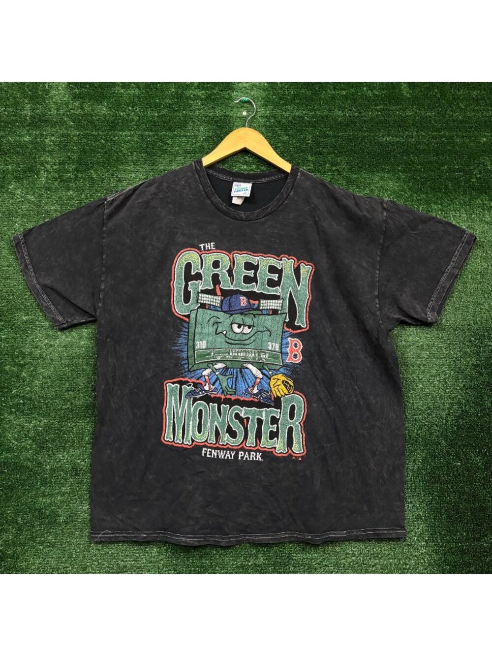 MLB Boston Red Sox The Green Monster of Fenway Park Mineral Wash T-Shirt Size 2X